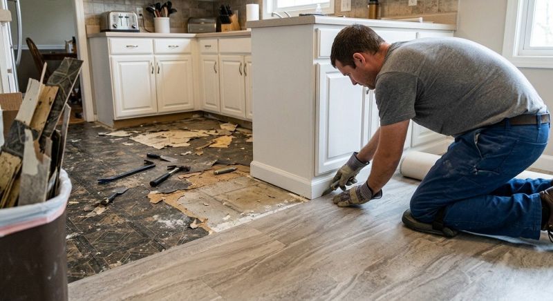 Linoleum Flooring Replacement in Takoma Park, MD